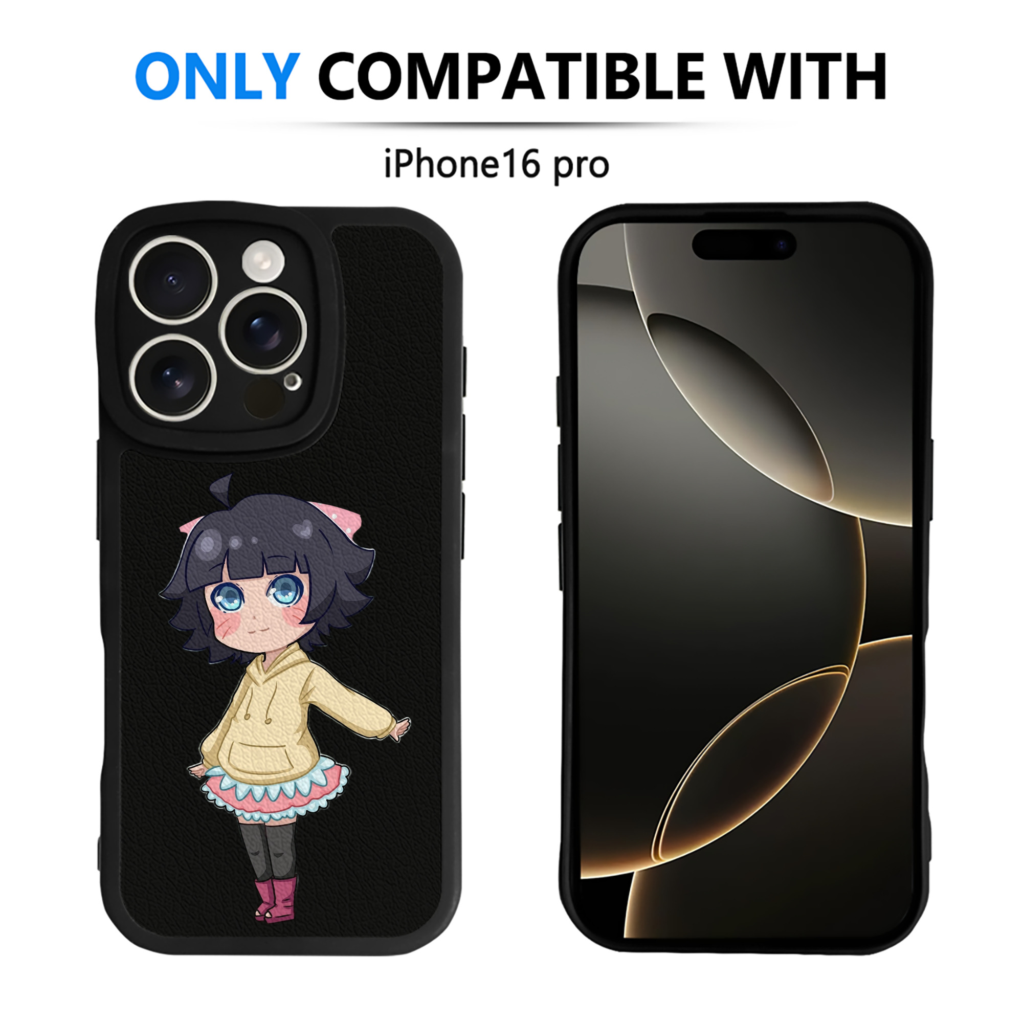 （画像用） NARUTO -ナルト- うずまき ヒマワリ Uzumaki Himawari 【iPhone 16シリーズ対応】シリコンスマホケース（レザー調） 材質：シリコン